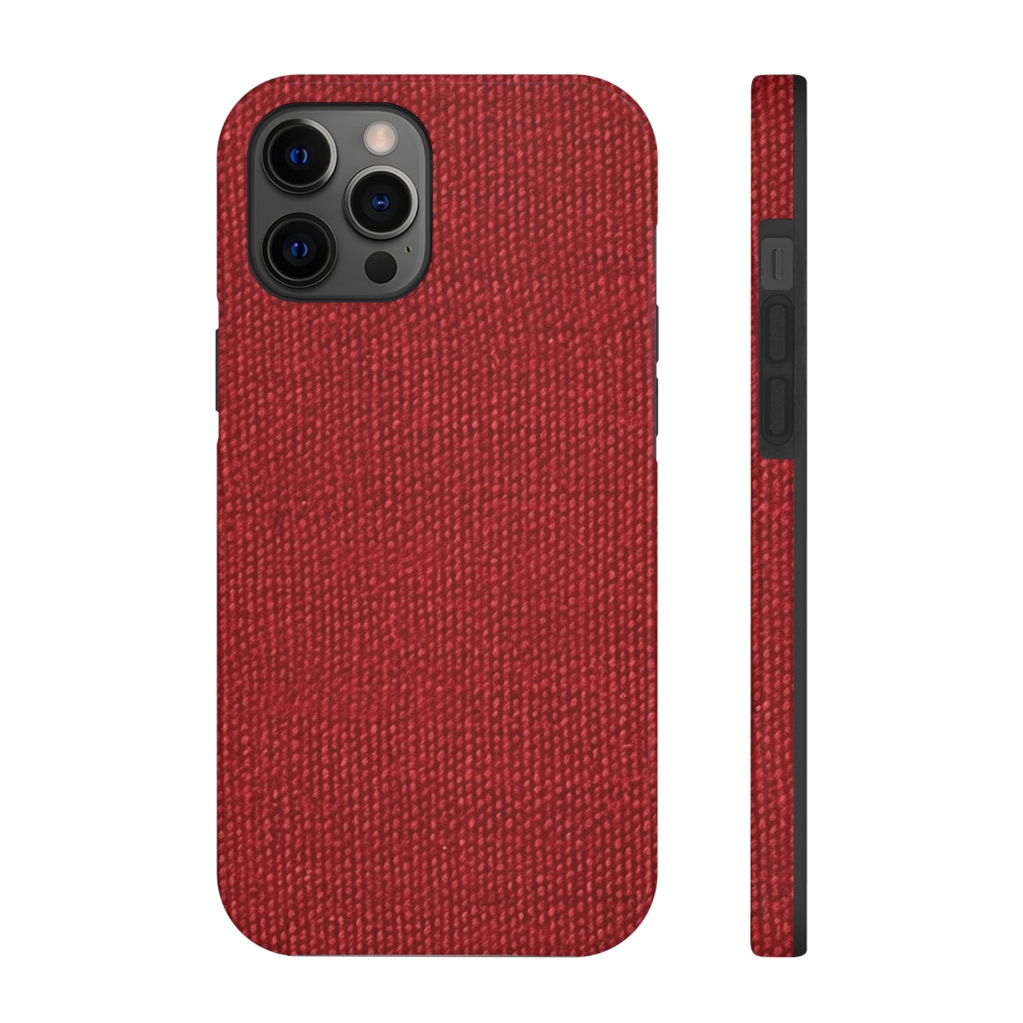 Bold Ruby Red: Denim-Inspired, Passionate Fabric Style - Tough Phone Cases