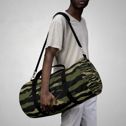 Camuflaje de rayas de tigre: estilo militar - Bolsa de lona 