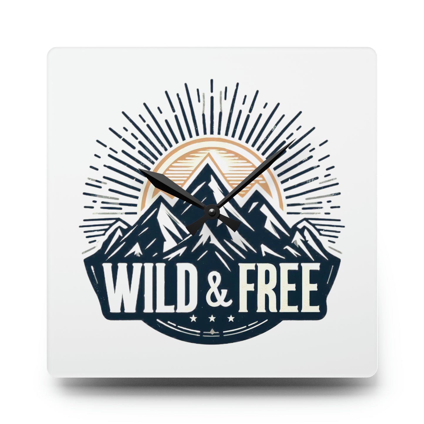 Wild and Free Adventure - Acrylic Wall Clock