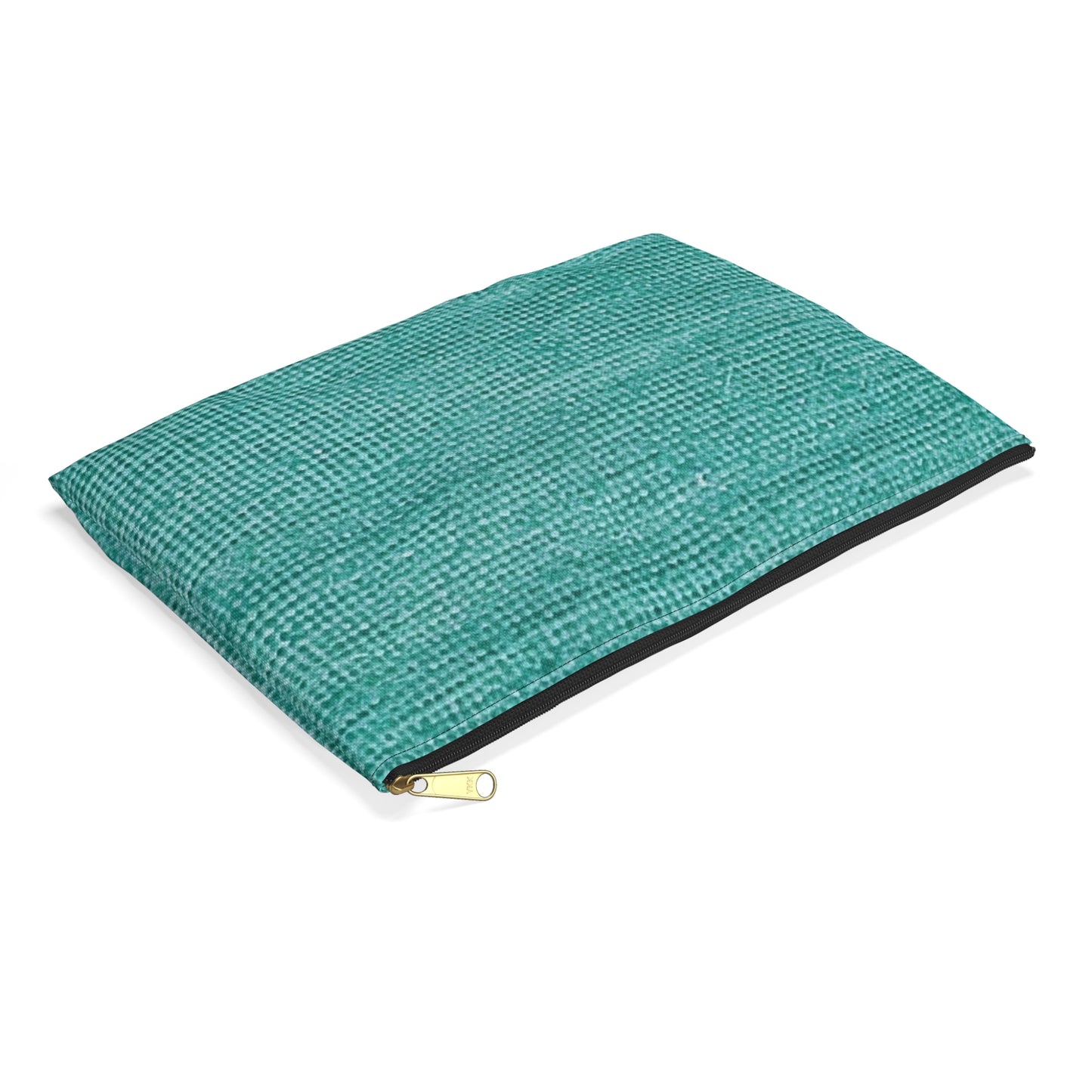 Quality Mint Turquoise Denim Fabric Deisgn, Stylish Material - Accessory Pouch