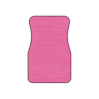 Doll-Like Pink Denim Designer Fabric Style - Car Mats (Set of 4)