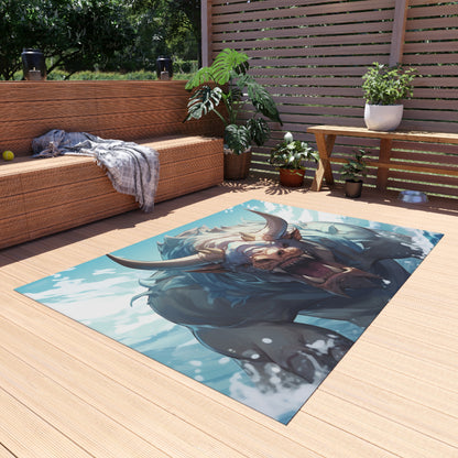 Bull Shark Fusion: Water Fantasy - Hybrid Ocean Marine Animal - Outdoor Rug