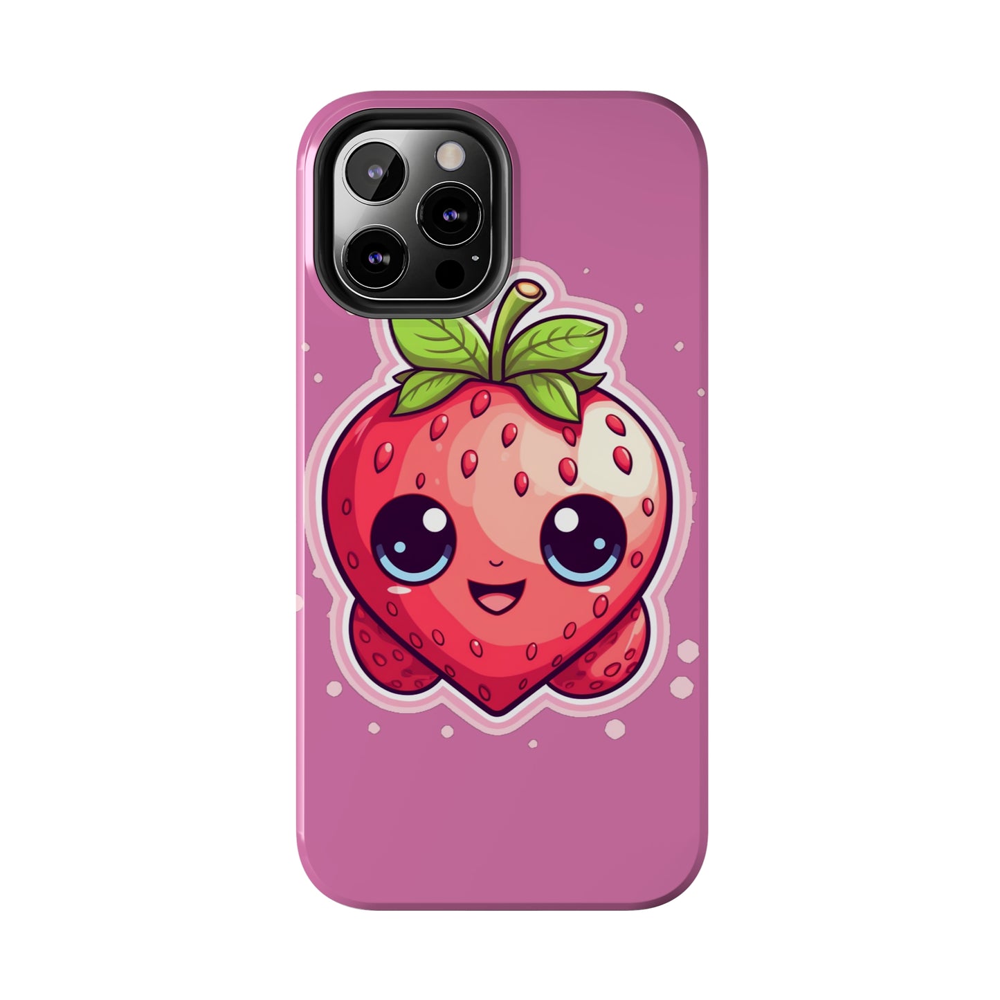 Kawaii Strawberry Adventure - Anime Classic Traditional Japanese Fruit - Otaku Artwork - Tough Phone Cases