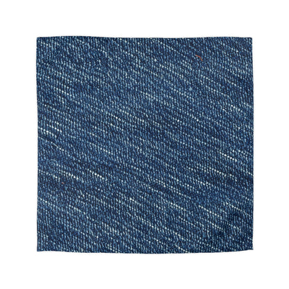 Denim-Inspired Design - Distinct Textured Fabric Pattern - Microfiber Duvet Cover