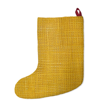 Radiant Sunny Yellow: Denim-Inspired Summer Fabric - Christmas Stockings