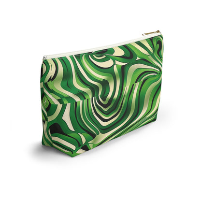 Disco Zebra Green - Accessory Pouch w T-bottom