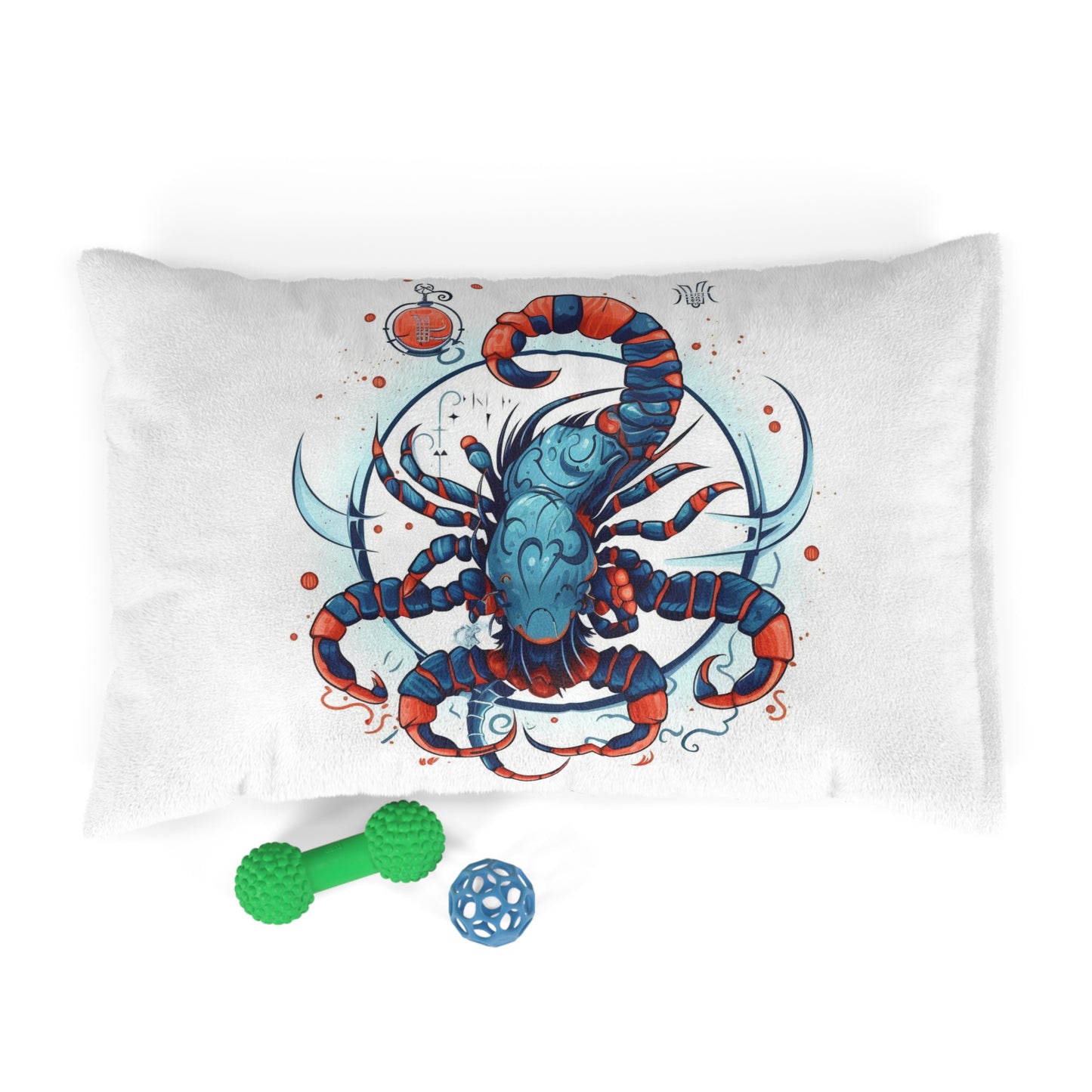 Cute Scorpio Zodiac Sign - Big Claws, Long Tail Cosmic Astrology Symbol - Pet Bed