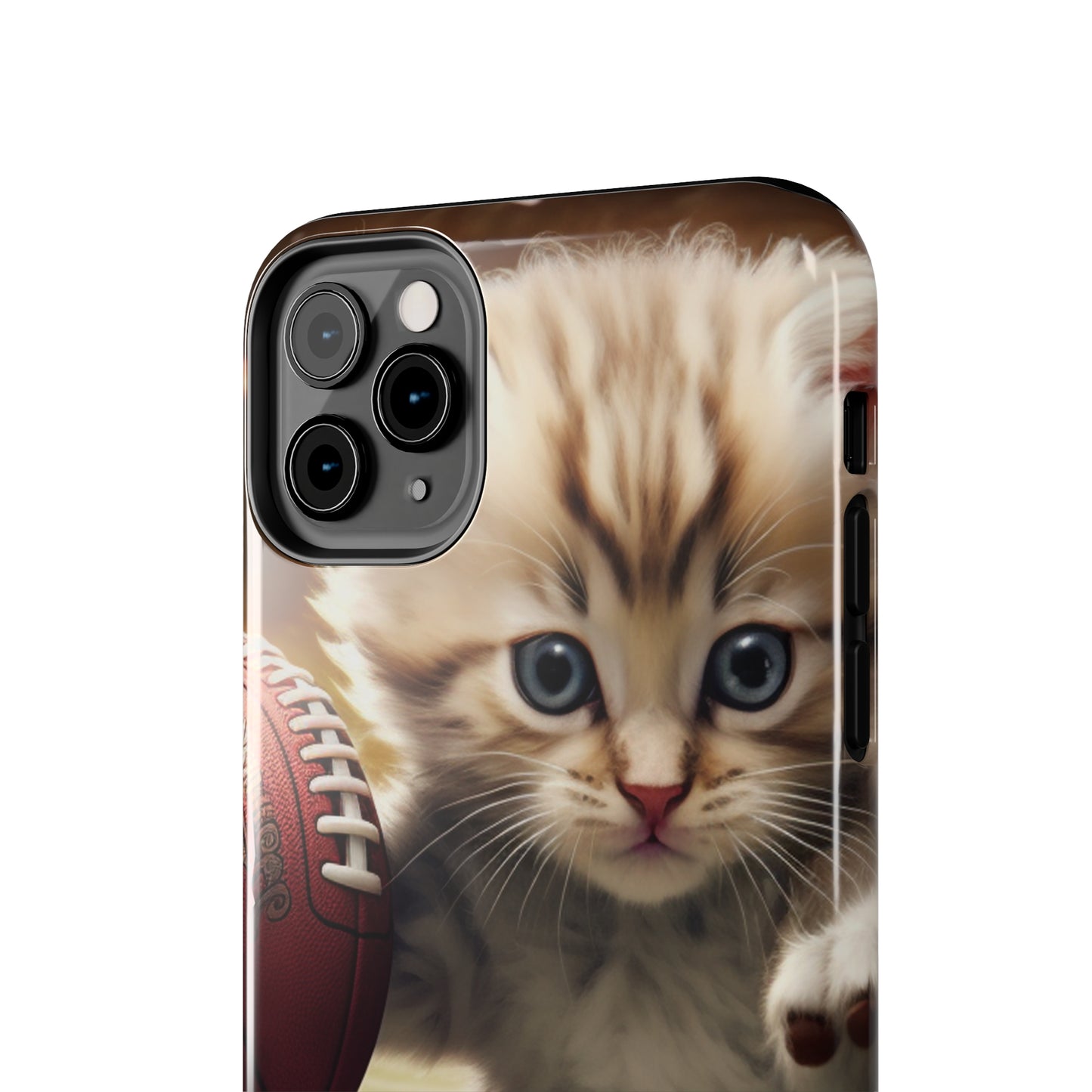 Football Kitty Fantasy: Feline Cat American Sport Quarterback - Tough Phone Cases