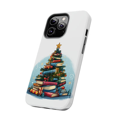 Book Lover Christmas Tree, Gift For Readers - Tough Phone Cases