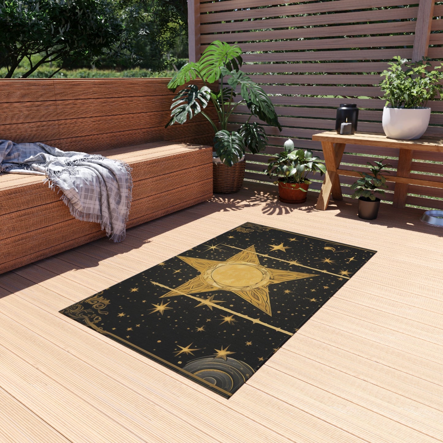 The Star Tarot Card - Symbol of Faith and Optimism - Outdoor Rug