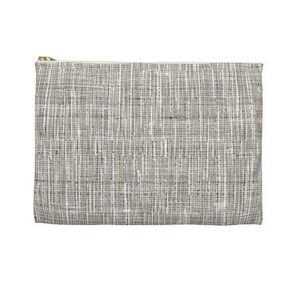 Silver Grey: Denim-Inspired, Contemporary Fabric Design - Accessory Pouch