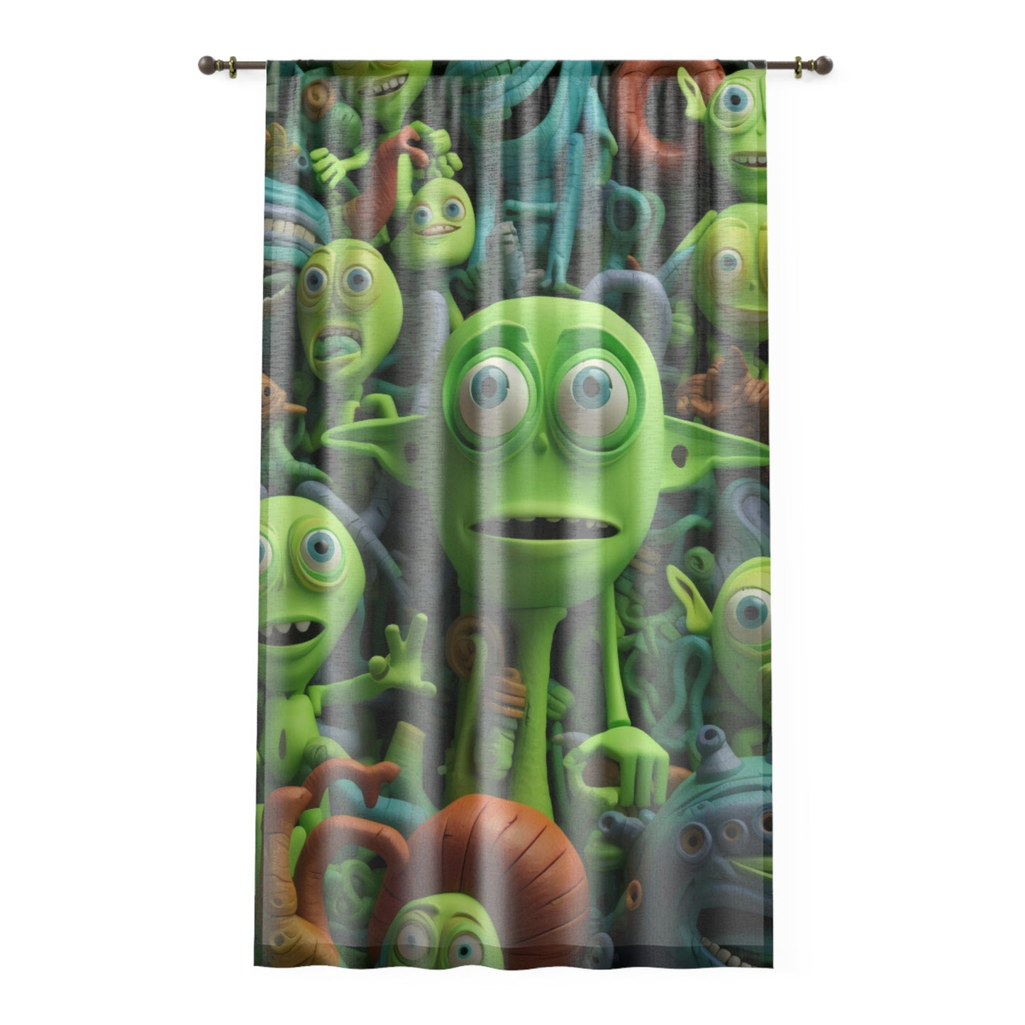 Toy Alien Story Space Character Galactic UFO Anime Cartoon - Window Curtain