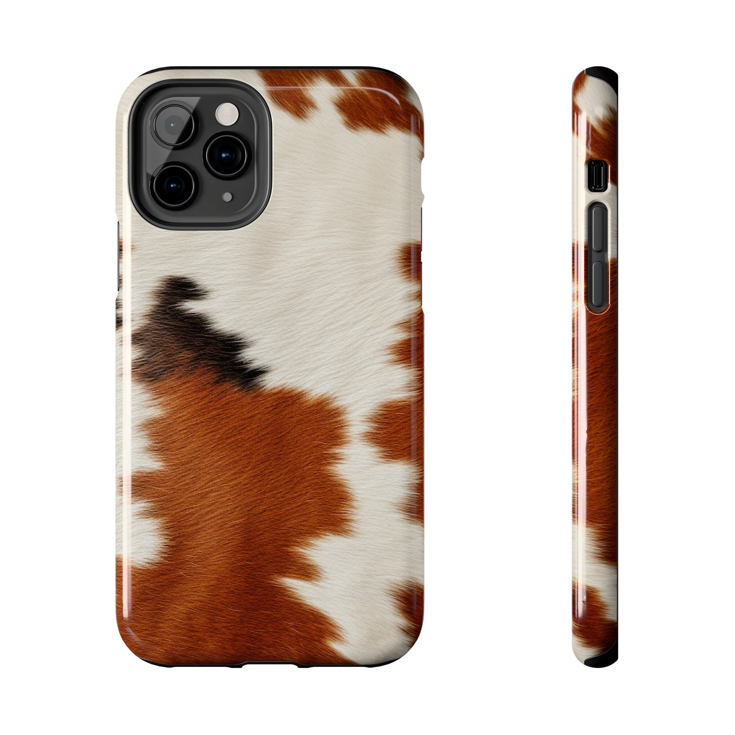 Hair Cowhide Leather Natural Design Durable Rugged Style - Tough Phone Cases