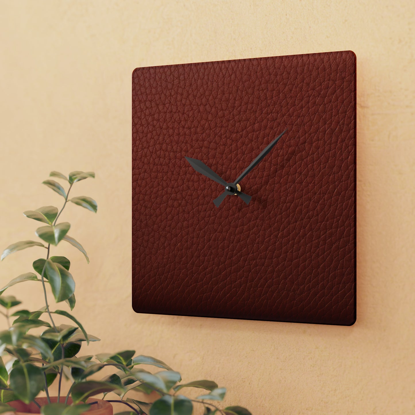 Leather Design - Acrylic Wall Clock