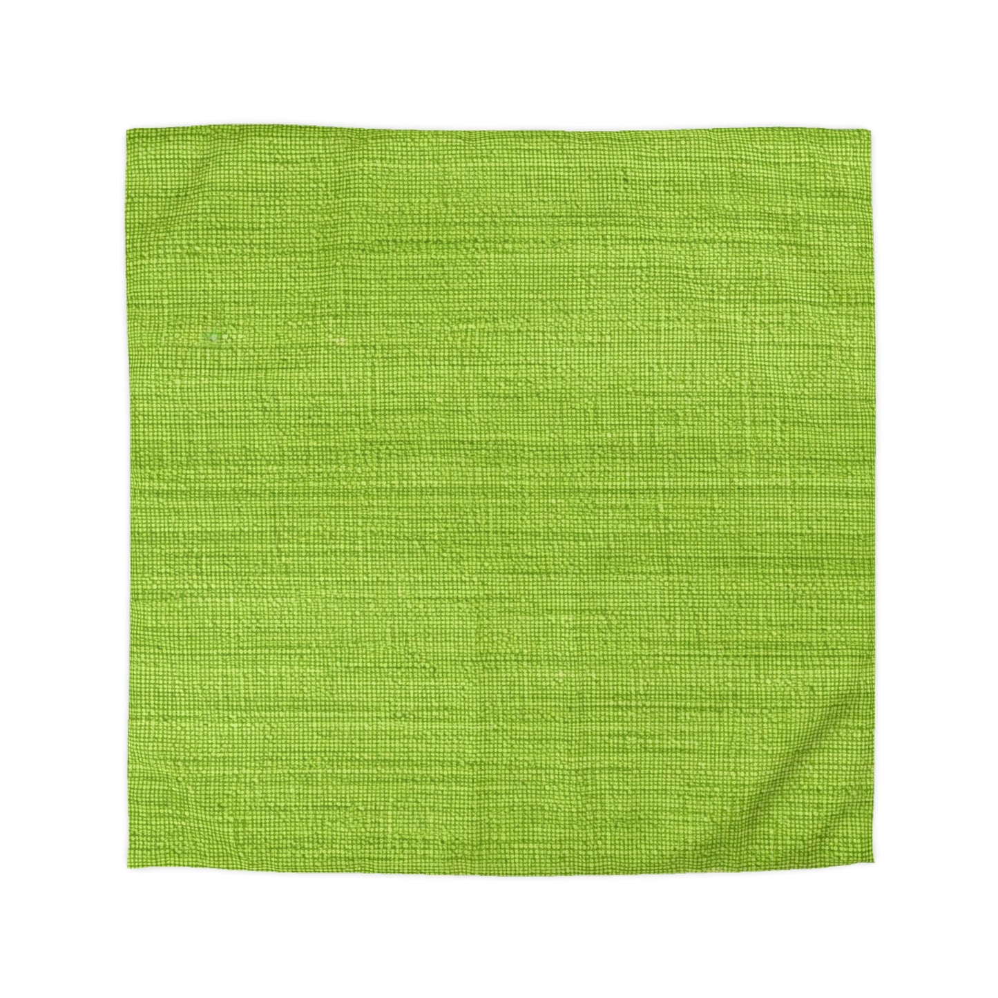 Lush Grass Neon Green: Denim-Inspired, Springtime Fabric Style - Microfiber Duvet Cover