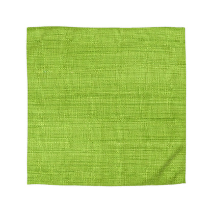 Lush Grass Neon Green: Denim-Inspired, Springtime Fabric Style - Microfiber Duvet Cover