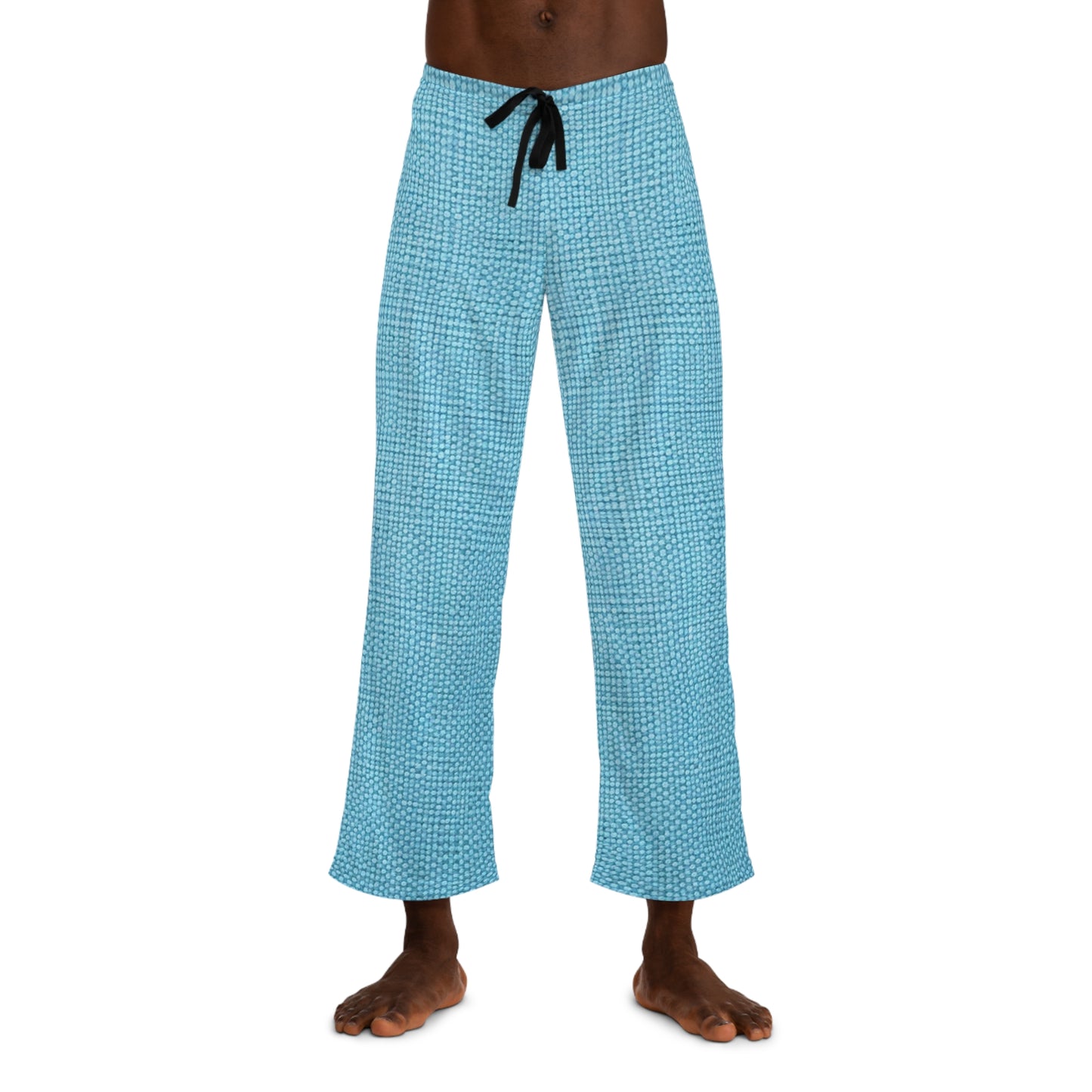 Bright Aqua Teal: Denim-Inspired Refreshing Blue Summer Fabric - Men's Pajama Pants (AOP)