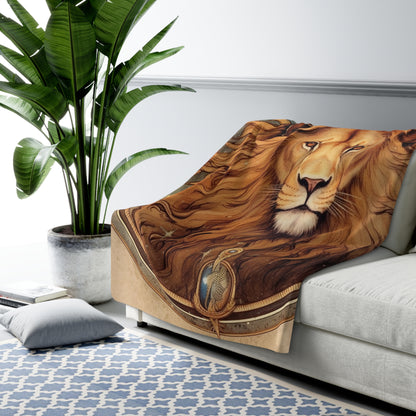 Astrological Leo Sign Vibrant Celestial Cosmic Zodiac - Sherpa Fleece Blanket