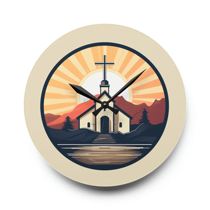 Classic Christian Church Faith Style Acrylic Wall Clock