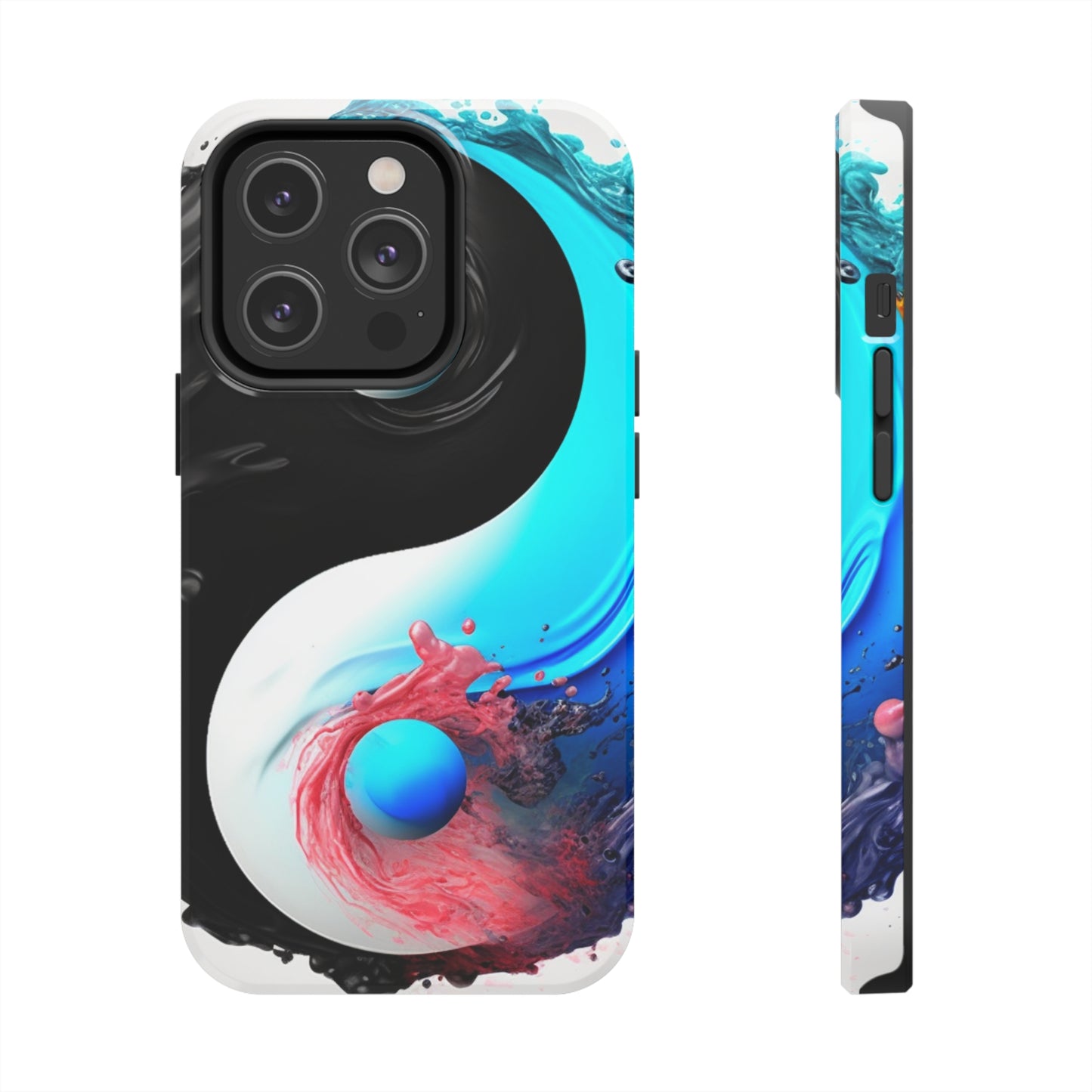 Yin Yang Symbol, Colorful Paint Style - Artistic Decor - Tough Phone Cases