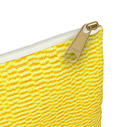 Sunshine Yellow Lemon: tela alegre, inspirada en la mezclilla - Bolsa para accesorios 