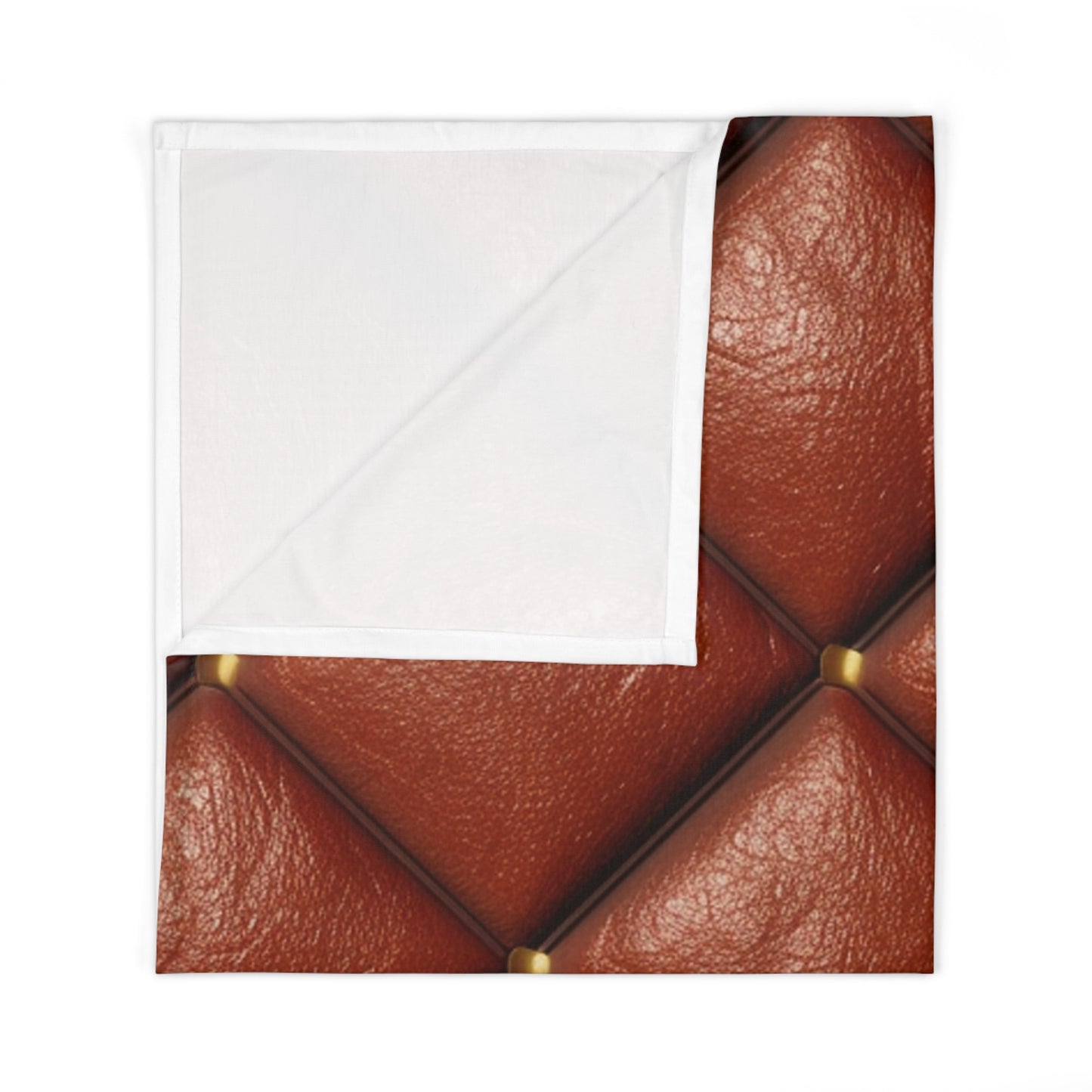 Brown Leather Cognac Pattern Rugged Durable Design Style - Baby Swaddle Blanket