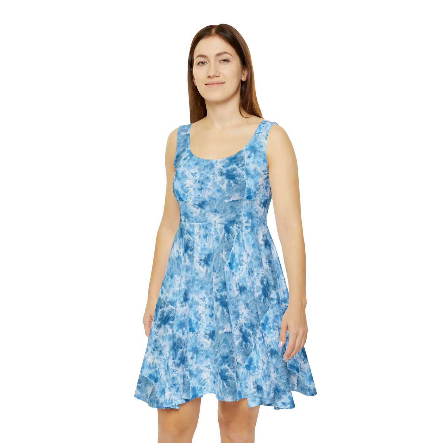 Womens Sleeveless Tie Dye Dress - Women's Skater Dress (AOP)