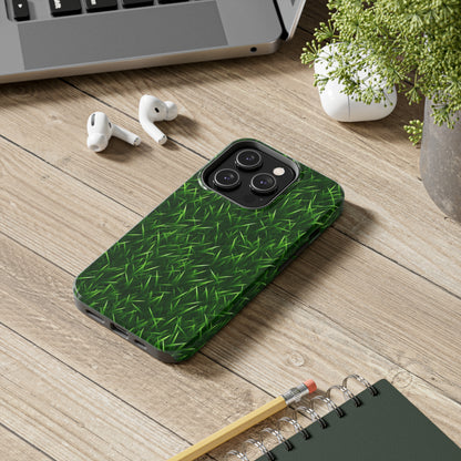 Touch Grass Indoor Style Outdoor Green Artificial Grass Turf - Tough Phone Cases