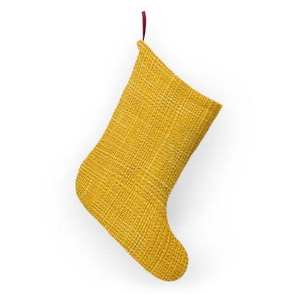 Radiant Sunny Yellow: Denim-Inspired Summer Fabric - Christmas Stockings