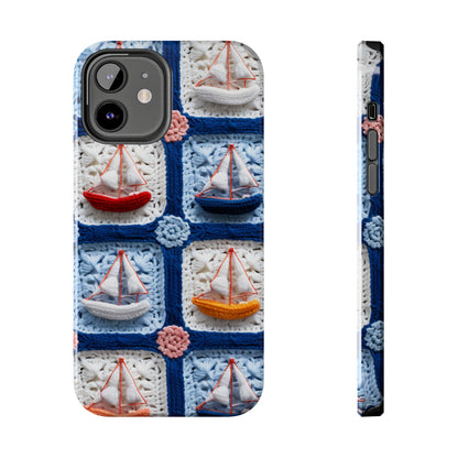 Crochet Boat Ship Sea Vessel Ocean Beach Travel Yacht Design - Tough Phone Cases