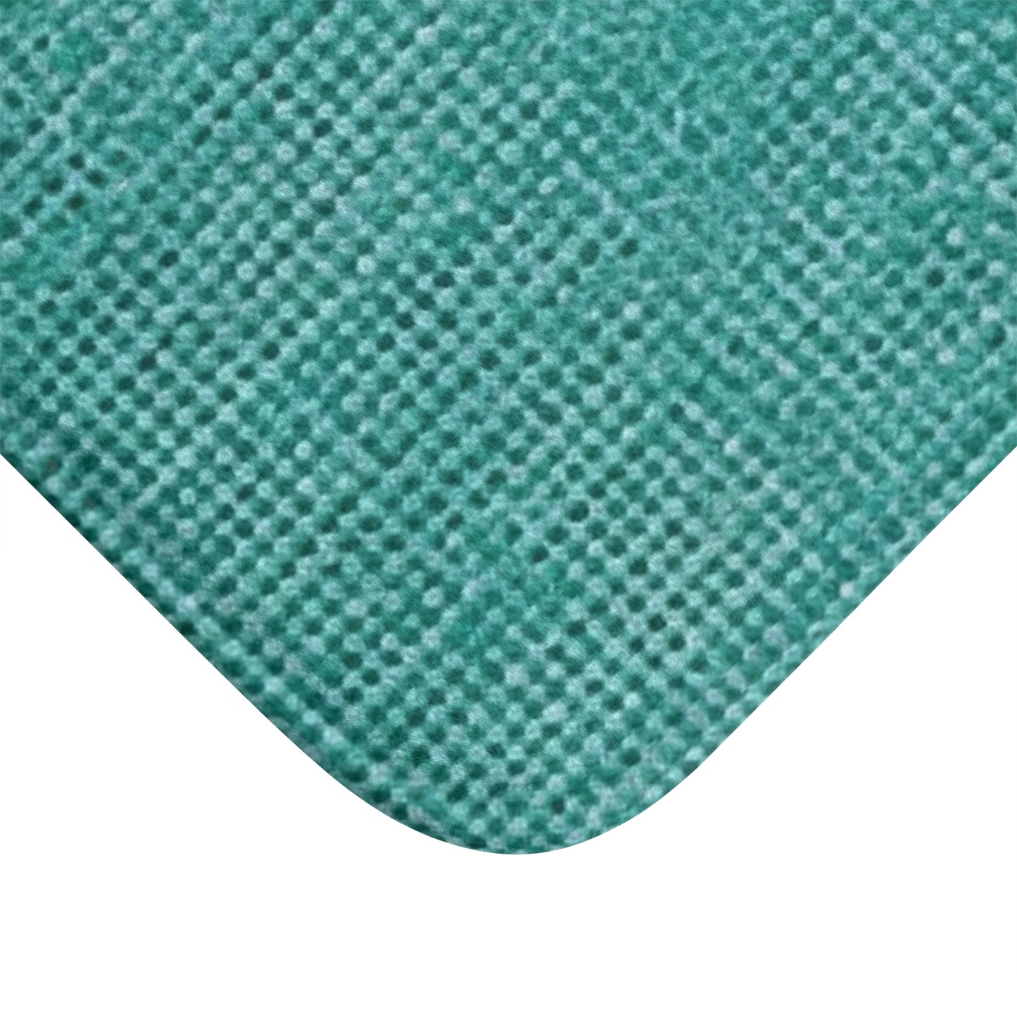 Diseño de tela vaquera color turquesa menta de calidad, material elegante - Alfombra de baño