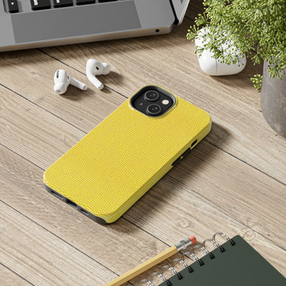 Sunshine Yellow Lemon: Denim-Inspired, Cheerful Fabric - Tough Phone Cases