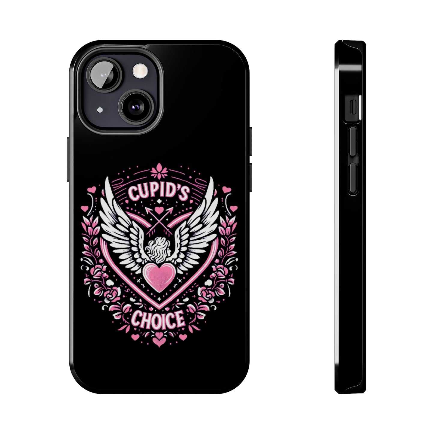 Cupidos Choice Crest con corazón y alas - Amor y romance con temática de San Valentín - Fundas resistentes para teléfonos