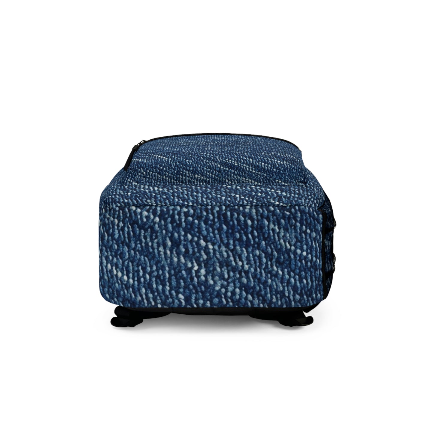 Denim-Inspired Design - Distinct Textured Fabric Pattern - Backpack