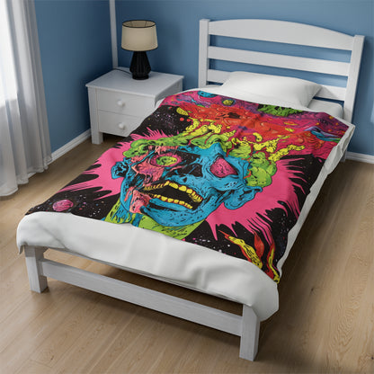 cosmic horror psychadelic, Velveteen Plush Blanket