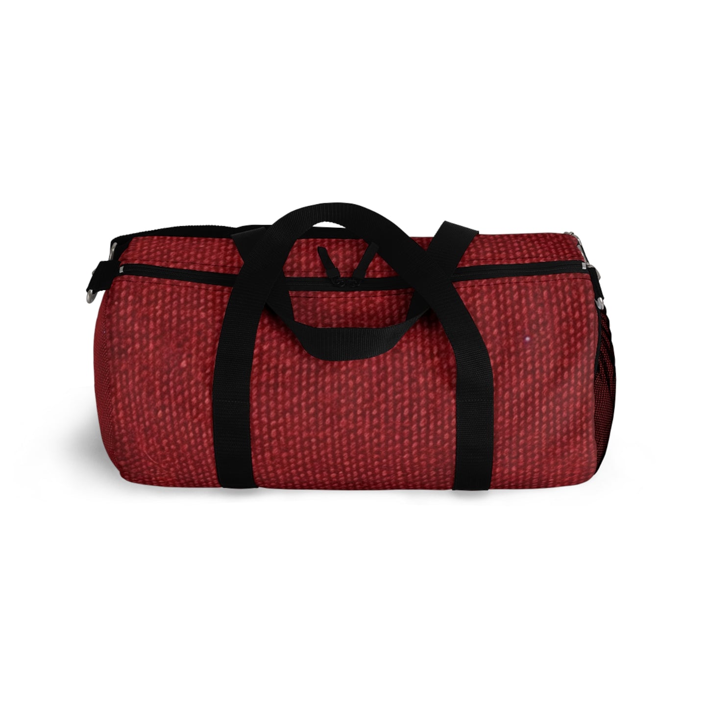 Bold Ruby Red: Denim-Inspired, Passionate Fabric Style - Duffel Bag