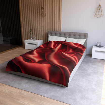 Red Silk, Microfiber Duvet Cover