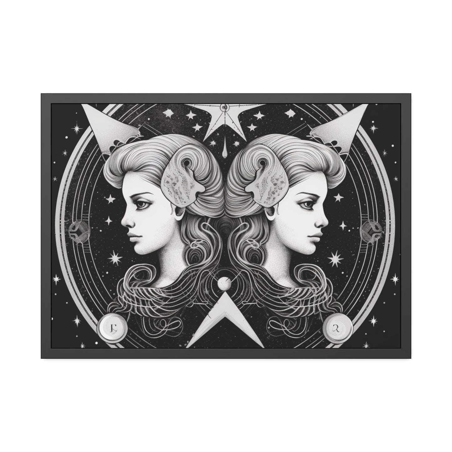 Gemini Zodiac - Framed Paper Posters