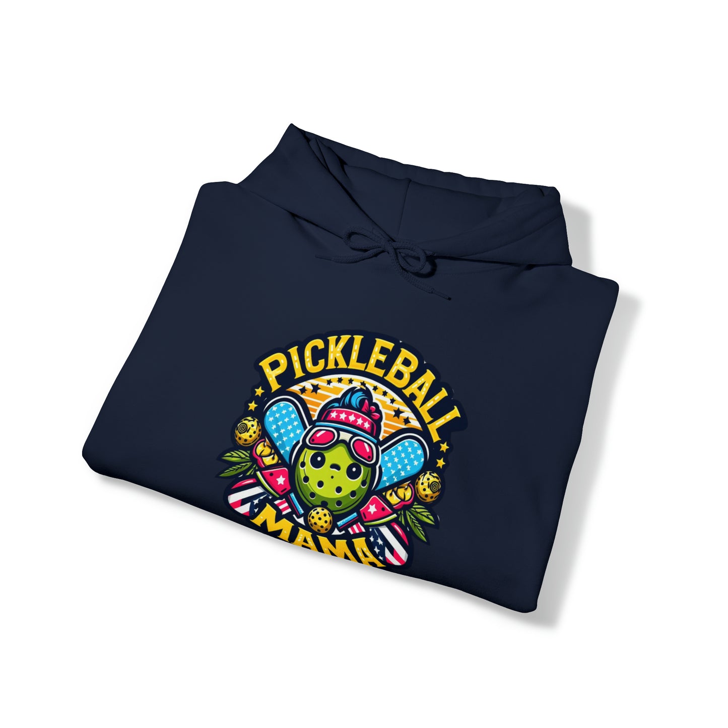 Pickleball Mama - Gráfico atlético deportivo patriótico, estrellado, entusiasta del pickleball divertido - Sudadera con capucha unisex Heavy Blend™