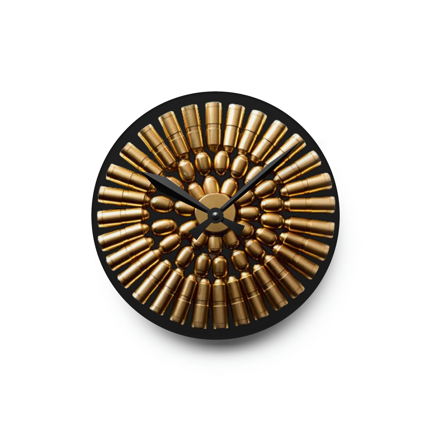 Decorative Bullet Motif Acrylic Wall Clock - Industrial Chic Timepiece