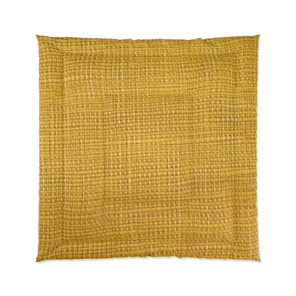 Radiant Sunny Yellow: Denim-Inspired Summer Fabric - Comforter