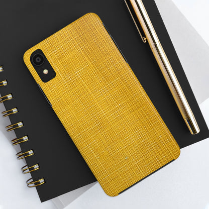 Radiant Sunny Yellow: Denim-Inspired Summer Fabric - Tough Phone Cases