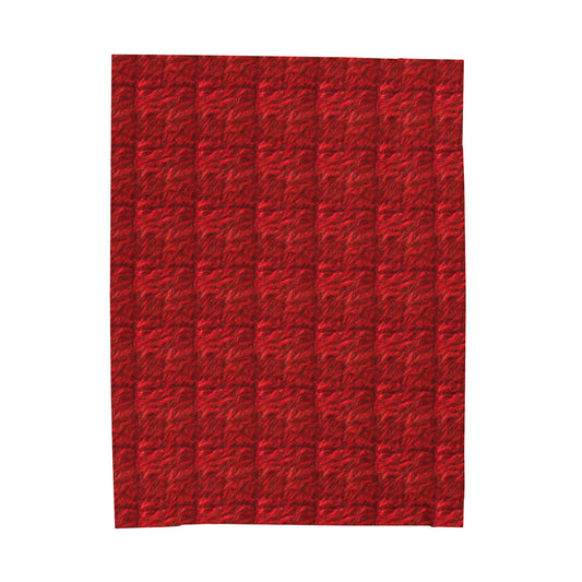 Fuzzy Infinity Blanket Red, Stylish Gift, Velveteen Plush Blanket