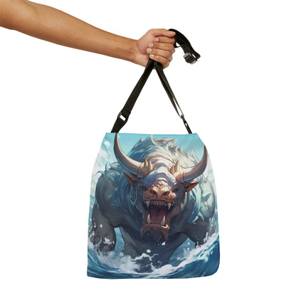 Bull Shark Fusion: Water Fantasy - Hybrid Ocean Marine Animal - Adjustable Tote Bag (AOP)