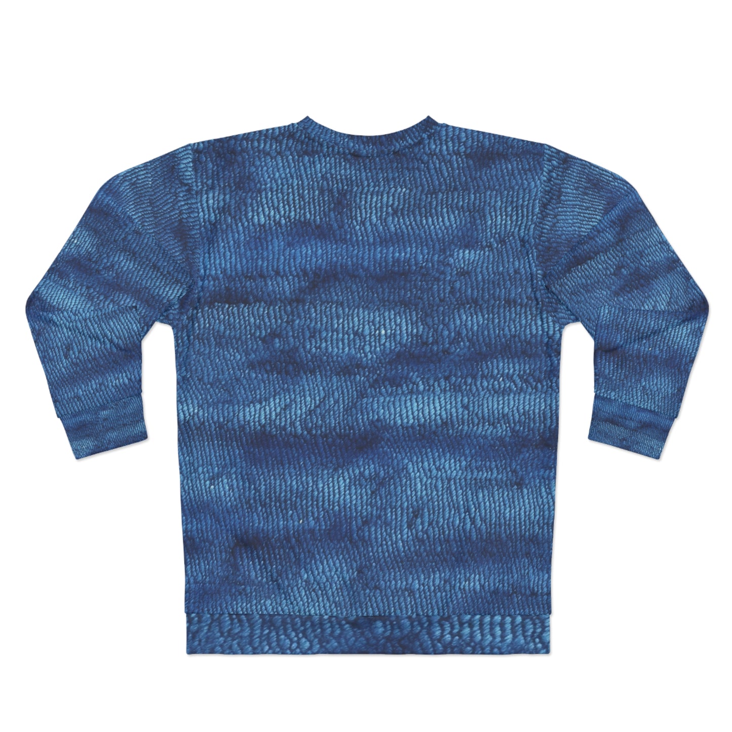 Blue Spectrum: Denim-Inspired Fabric Light to Dark - Unisex Sweatshirt (AOP)