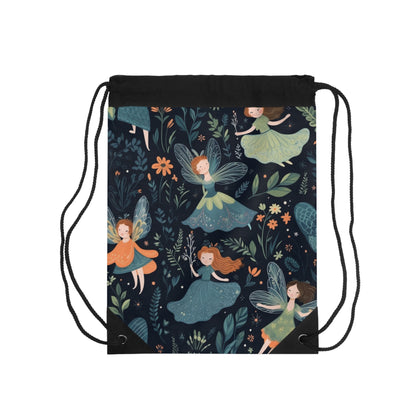 Enchanting Fairy Tale Pattern - Vibrant & Magical Fairies - Drawstring Bag