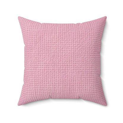 Blushing Garment Dye Pink: Denim-Inspired, Soft-Toned Fabric - Spun Polyester Square Pillow