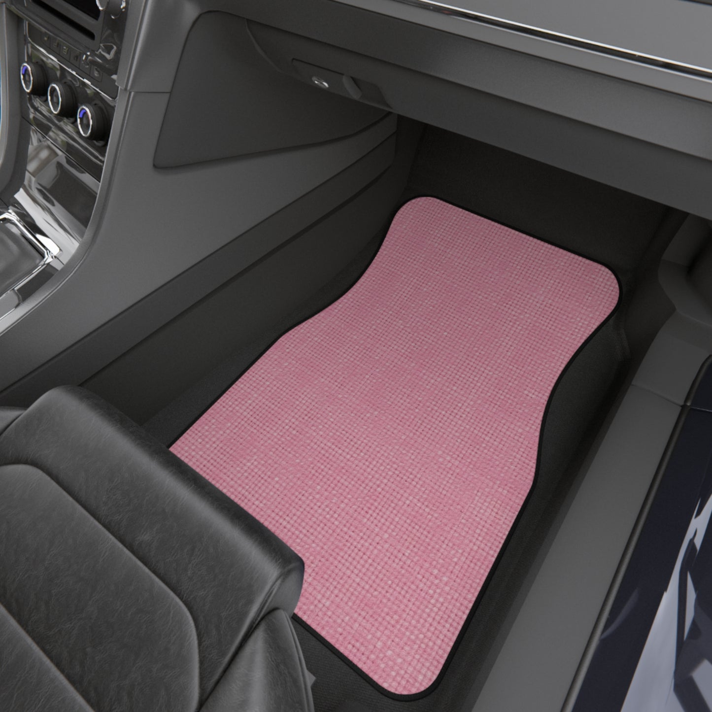 Pastel Rose Pink: Denim-Inspired, Refreshing Fabric Design - Car Mats (Set of 4)