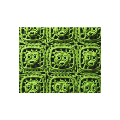 Halloween Green Alien Crochet Galactic Space Zombie Style - Outdoor Rug