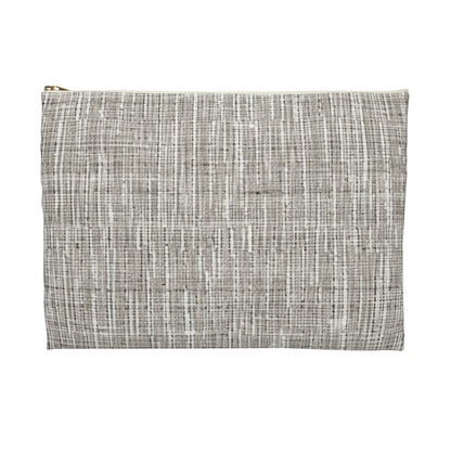 Silver Grey: Denim-Inspired, Contemporary Fabric Design - Accessory Pouch